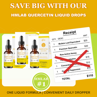 ⚡💧✅US Official Store: HMLAB® Quercetin Lung Cleanse Liquid Drops（👨‍⚕️Directly acts on COPD, asthma, chronic bronchitis (CB), respiratory infections, lung cancer, sinusitis, and other conditions）（副本）