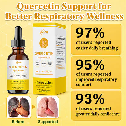 ⚡💧✅US Official Store: HMLAB® Quercetin Lung Cleanse Liquid Drops（👨‍⚕️Directly acts on COPD, asthma, chronic bronchitis (CB), respiratory infections, lung cancer, sinusitis, and other conditions）（副本）