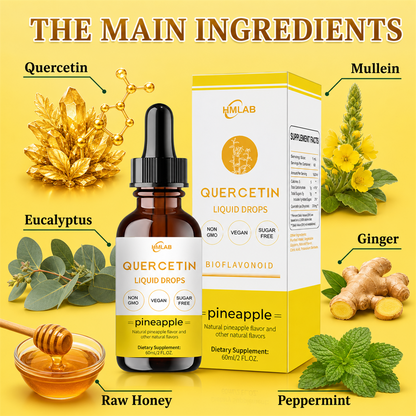 ⚡💧✅US Official Store: HMLAB® Quercetin Lung Cleanse Liquid Drops（👨‍⚕️Directly acts on COPD, asthma, chronic bronchitis (CB), respiratory infections, lung cancer, sinusitis, and other conditions）（副本）
