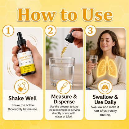 ⚡💧✅US Official Store: HMLAB® Quercetin Lung Cleanse Liquid Drops（👨‍⚕️Directly acts on COPD, asthma, chronic bronchitis (CB), respiratory infections, lung cancer, sinusitis, and other conditions）（副本）