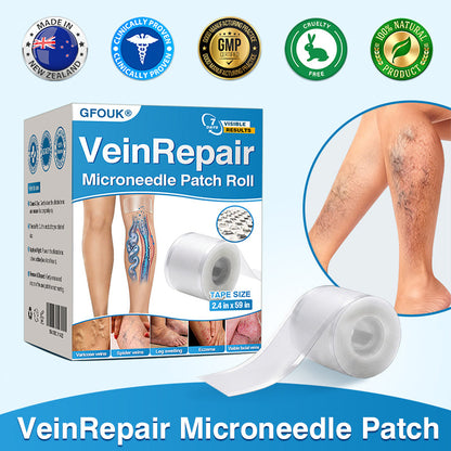 🇬🇧🏆🦵🛡️GFOUK® VeinRepair Microneedle Patch Roll⚡Instant Relief, Long-Term Results